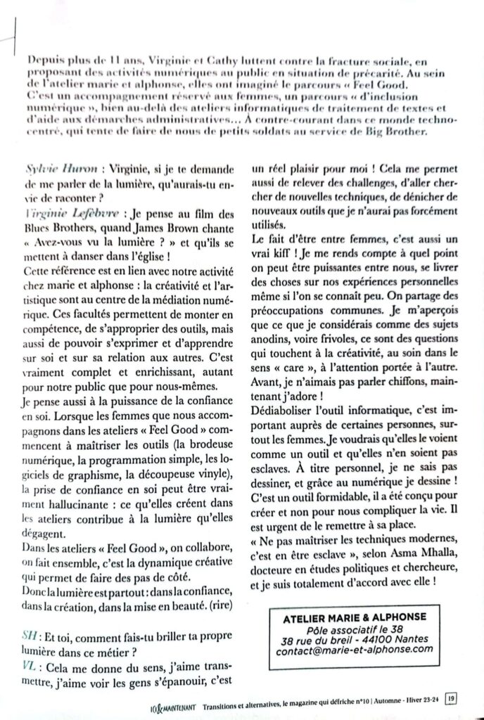 article magazine Ici & maintenant