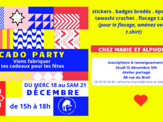 CADO PARTY, viens fabriquer tes cadeaux