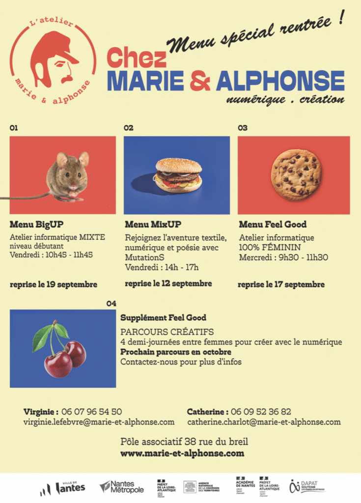 ateliers marie et alphonse rentrée 2025